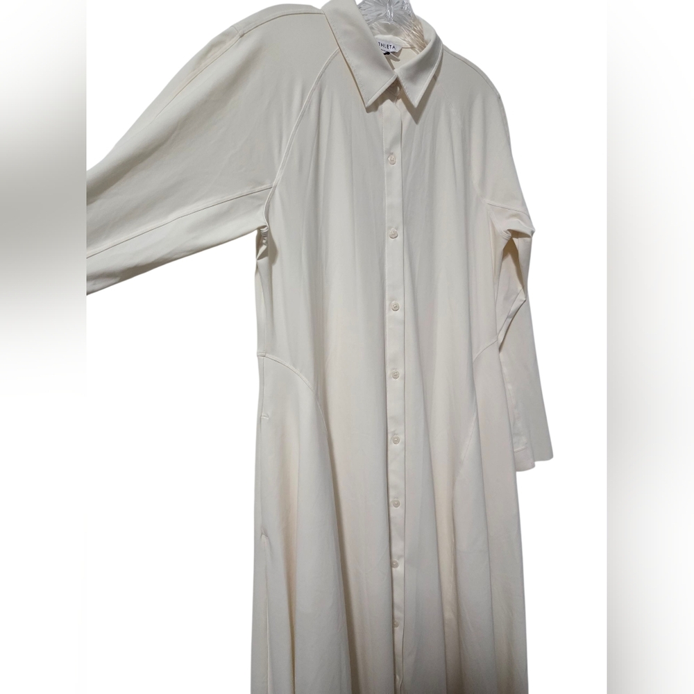 Athleta Cosmic Layer Dress midi length button front dress M - Picture 3 of 7